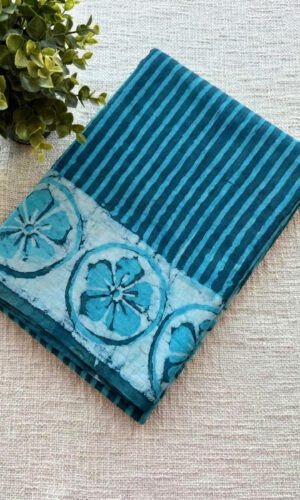 Bagru Block Printed Saree(BPMC0001)