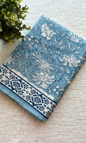 Bagru Block Printed Saree(BPMC0004)